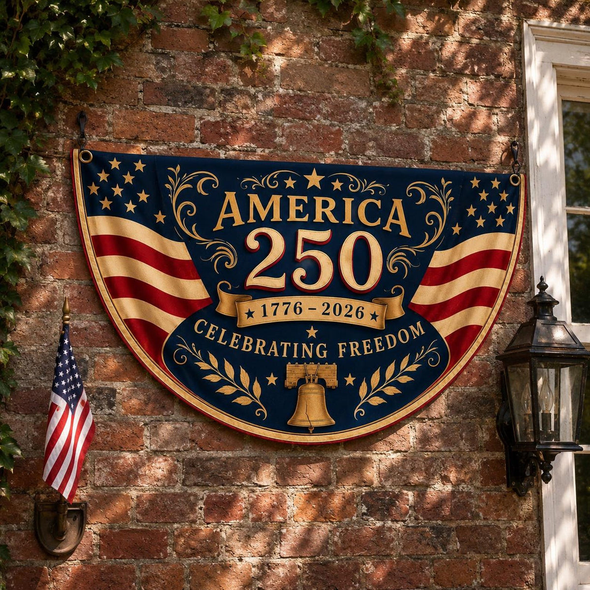America 250th Anniversary Banner Patriotic Porch Decor Semicircle Bunting Flag Fourth Of July Outdoor Decor Usa 1776 2026 Banner 1781595478076.jpg