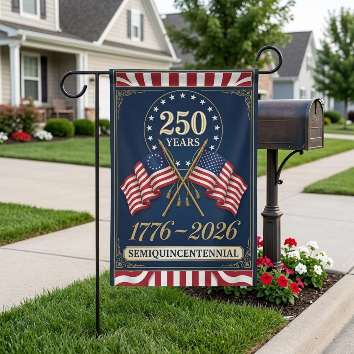 Usa 250 Years Garden Flag 1776 2026 Semiquincentennial Yard Banner Patriotic American Anniversary Decor 250th Celebration Outdoor Sign 1781595593019.jpg