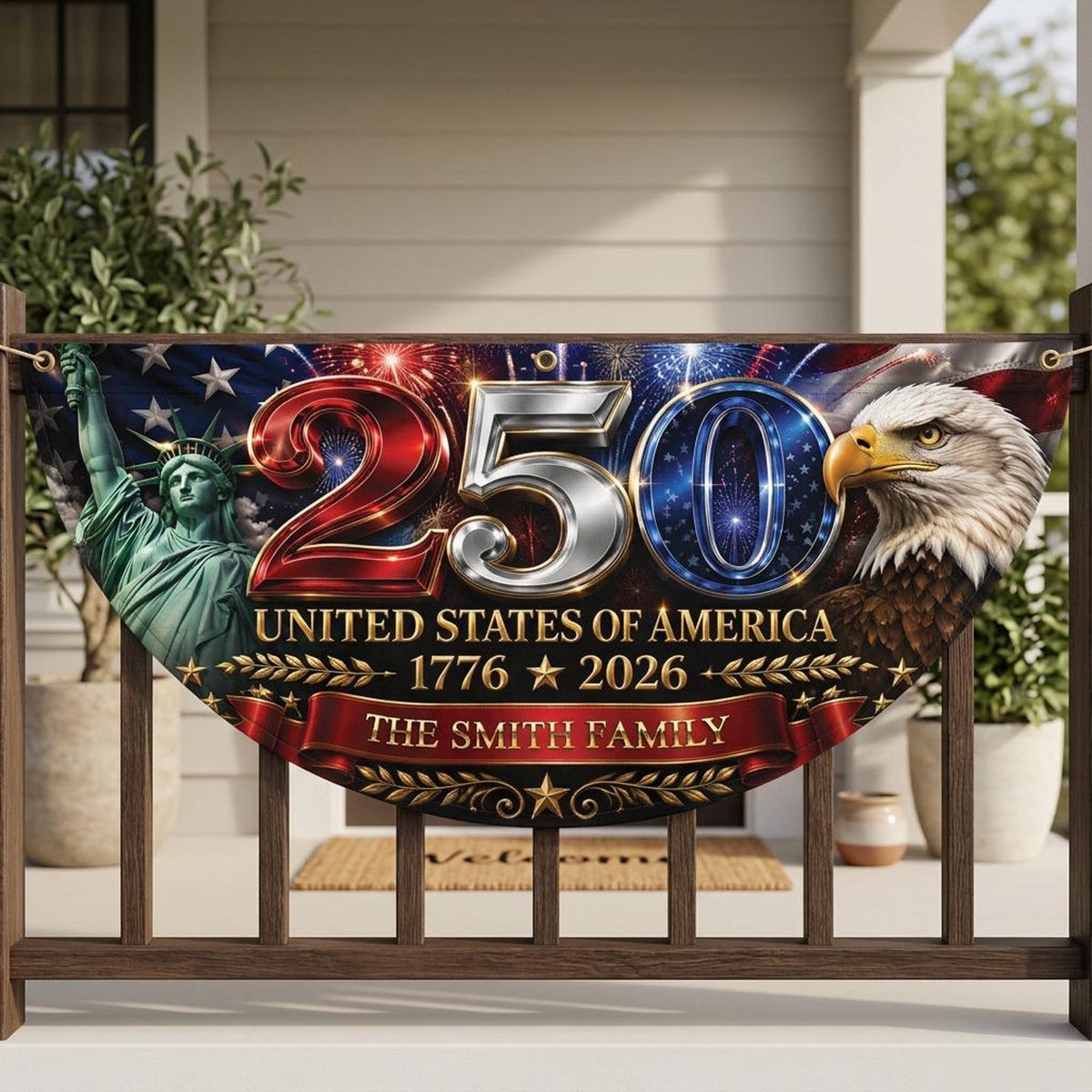 America 250th Anniversary Patriotic Bunting Banner1776 2026 Let Freedom Ring Porch Decor250th Anniversary Usa Semi Circular Flag 1781597727449.jpg