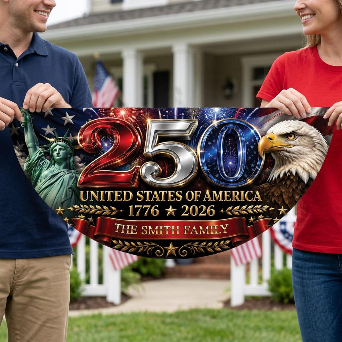 America 250th Anniversary Patriotic Bunting Banner1776 2026 Let Freedom Ring Porch Decor250th Anniversary Usa Semi Circular Flag 1781597727719.jpg