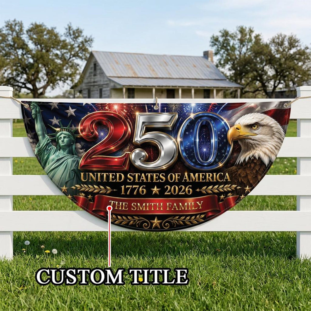 America 250th Anniversary Patriotic Bunting Banner1776 2026 Let Freedom Ring Porch Decor250th Anniversary Usa Semi Circular Flag 1781597727769.jpg