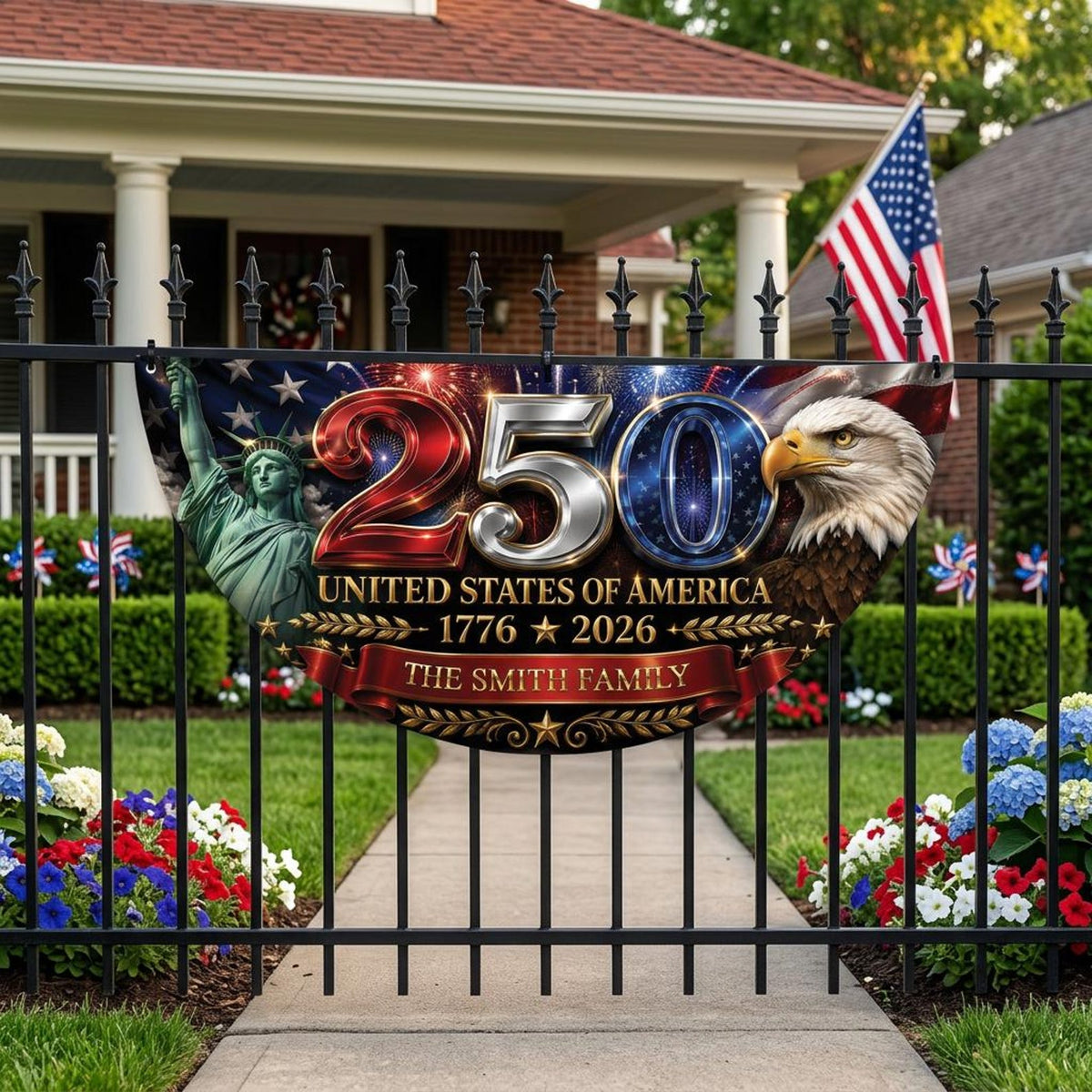 America 250th Anniversary Patriotic Bunting Banner1776 2026 Let Freedom Ring Porch Decor250th Anniversary Usa Semi Circular Flag 1781597728309.jpg