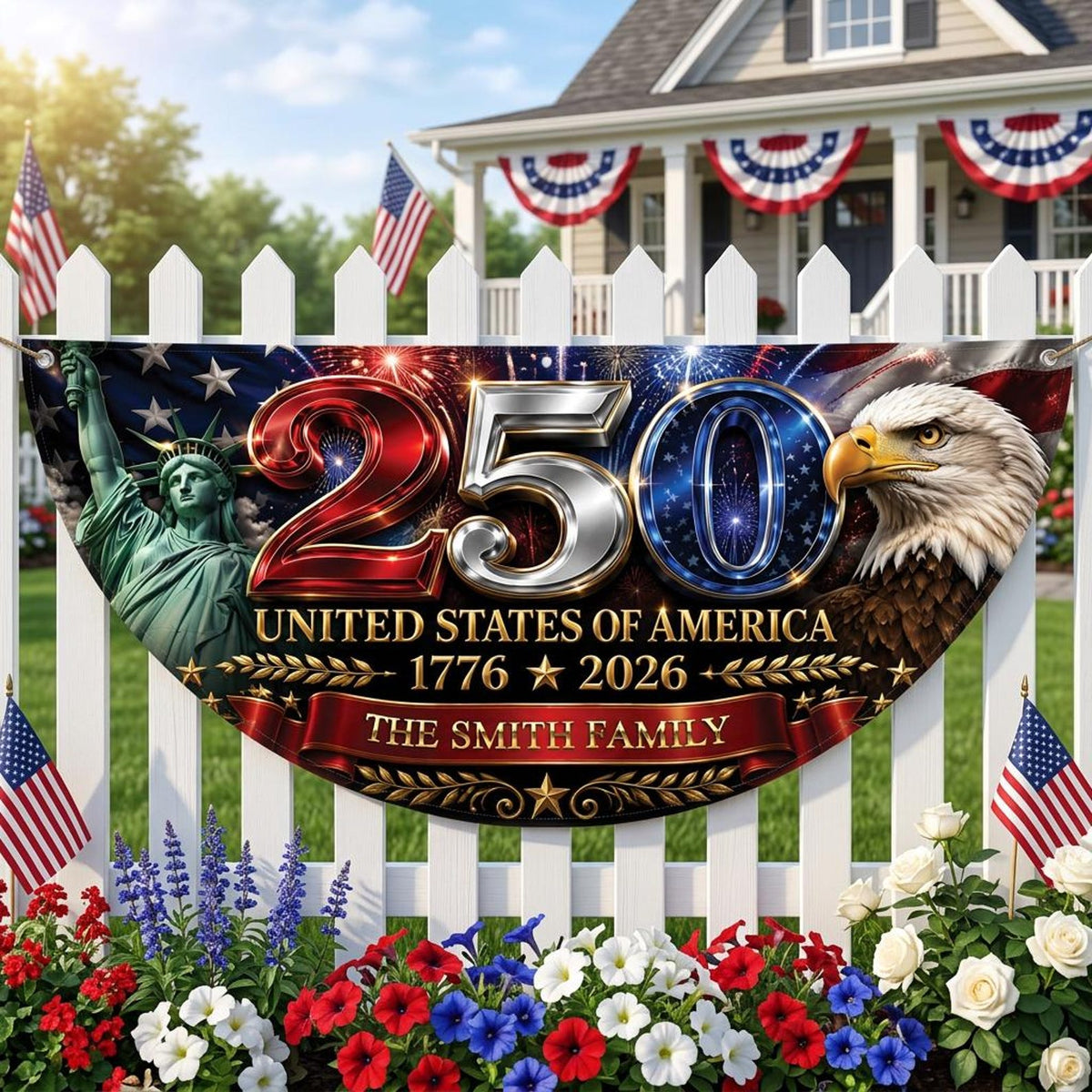 America 250th Anniversary Patriotic Bunting Banner1776 2026 Let Freedom Ring Porch Decor250th Anniversary Usa Semi Circular Flag 1781597728354.jpg