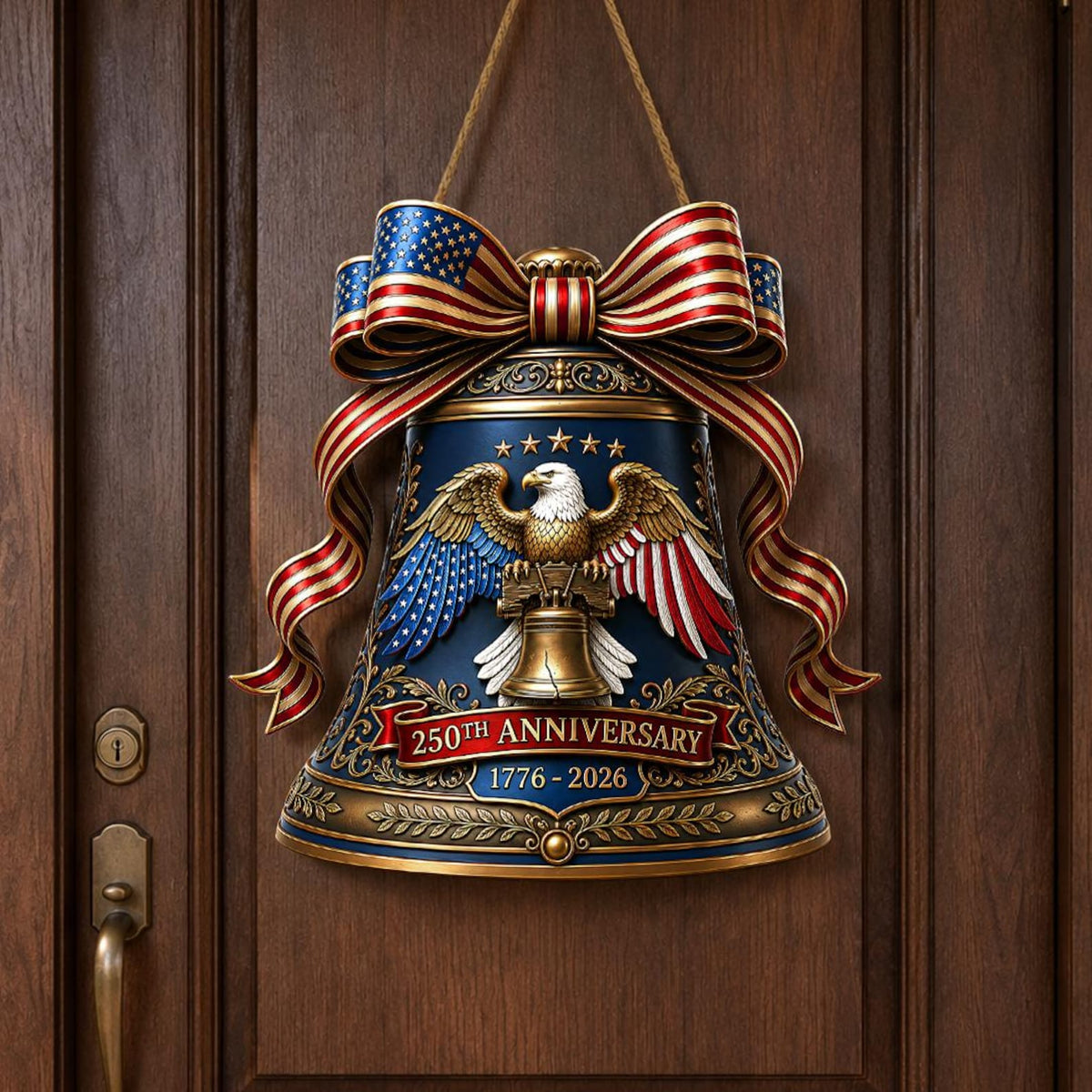 Usa 250th Anniversary Wooden Sign Liberty Bell Sign 1776 2026 Decor Patriotic Door Hanger 4th Of July Door Independence Day Wall Hanging 1781598279177.jpg