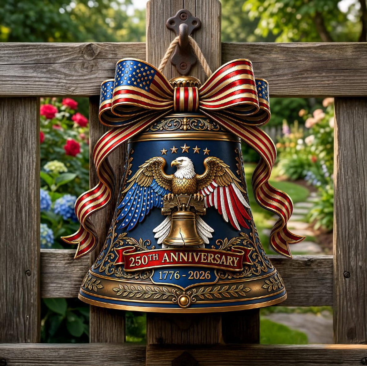 Usa 250th Anniversary Wooden Sign Liberty Bell Sign 1776 2026 Decor Patriotic Door Hanger 4th Of July Door Independence Day Wall Hanging 1781598279922.jpg
