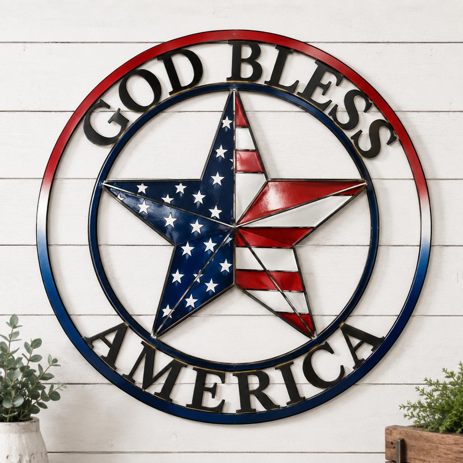God Bless America Metal Wall Art Patriotic Star Wall Decor American Flag Metal Sign Usa Porch Decor Veterans Day Gift 1781599786353.jpg
