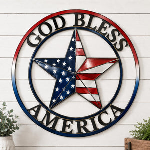 God Bless America Metal Wall Art Patriotic Star Wall Decor American Flag Metal Sign Usa Porch Decor Veterans Day Gift 1781599786353.jpg