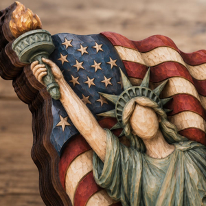 Patriotic Wooden Block Decor Statue Of Liberty Shape Block Fourth Of July Gift Americana Home Shelf Decor For Family And Friends 1781600790027.png
