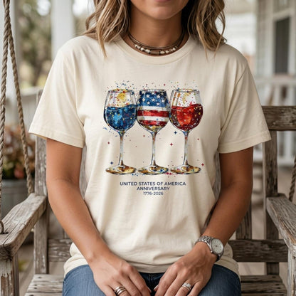 Watercolor Wine Glasses United States Of America Anniversary 1776 2026 Tee Wine Lover Gift Independence Day Tee Red White And Blue Shirt 1781602980326.jpg
