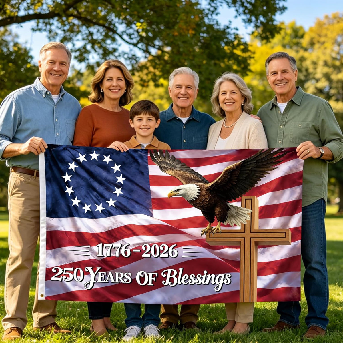 250 Anniversary Usa Flag Outdoor American Flag 3 Ply Double Sided 1776 2026 Blessings 250 Years Patriotic Flags Banner 4th Of July Decorations For Memorial Independence Veterans Labor Armed Forces 1781664747622.jpg
