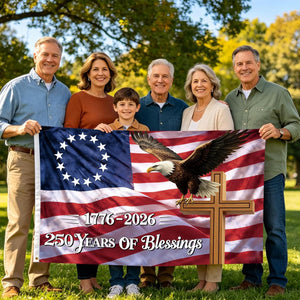 250 Anniversary Usa Flag Outdoor American Flag 3 Ply Double Sided 1776 2026 Blessings 250 Years Patriotic Flags Banner 4th Of July Decorations For Memorial Independence Veterans Labor Armed Forces 1781664747622.jpg