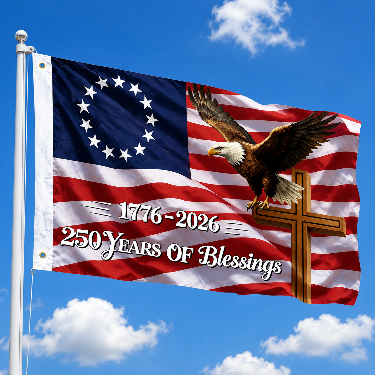 250 Anniversary Usa Flag Outdoor American Flag 3 Ply Double Sided 1776 2026 Blessings 250 Years Patriotic Flags Banner 4th Of July Decorations For Memorial Independence Veterans Labor Armed Forces 1781664748082.png
