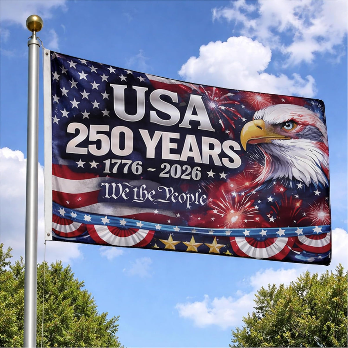 250 Anniversary Usa Flag Double Sided  1776 2026 250 Year American Anniversary Flag For Outside Heavy Duty Usa 250th Patriotic Commemorative Banner Reinforced Brass Grommets 1781667418326.jpg