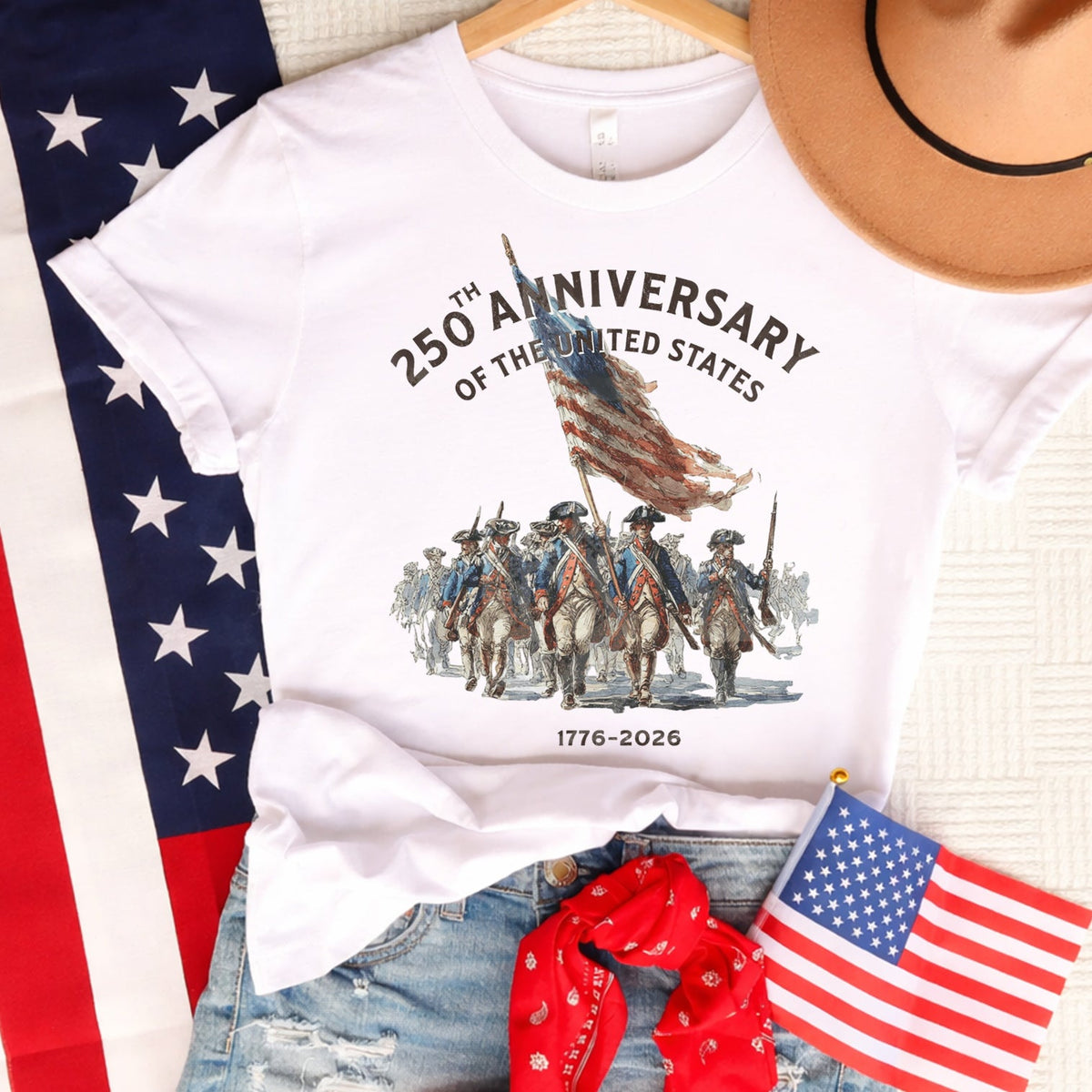 Born In Revolution United In Freedom   Personalized T Shirt Usa 250th Anniversary Gift Revolutionary War Soldiers Shirt 1781680997376.jpg