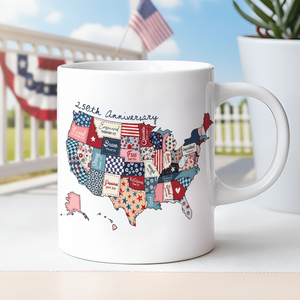 America 250th Anniversary Patchwork Map Mug Patriotic Usa 250 Years Coffee Cup Semiquincentennial Gift 1781681118492.png