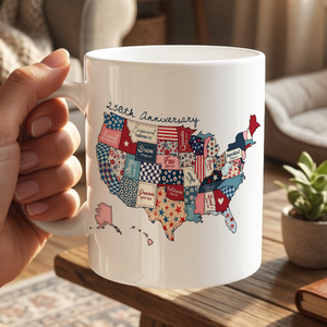 America 250th Anniversary Patchwork Map Mug Patriotic Usa 250 Years Coffee Cup Semiquincentennial Gift 1781681118754.png