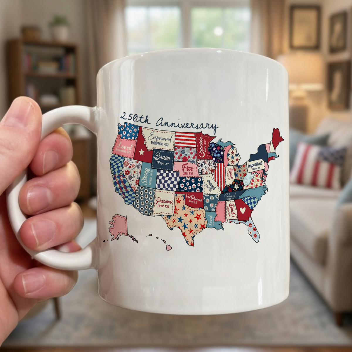America 250th Anniversary Patchwork Map Mug Patriotic Usa 250 Years Coffee Cup Semiquincentennial Gift 1781681118964.png