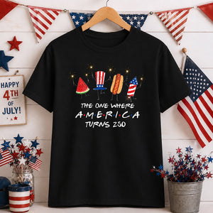 Watermelon Hotdog Firework Friend Patriotic Doodle Shirt Cute Fourth Of July Shirt Retro American Shirt Funny Sumer 250th Shirt 1781681554858.jpg