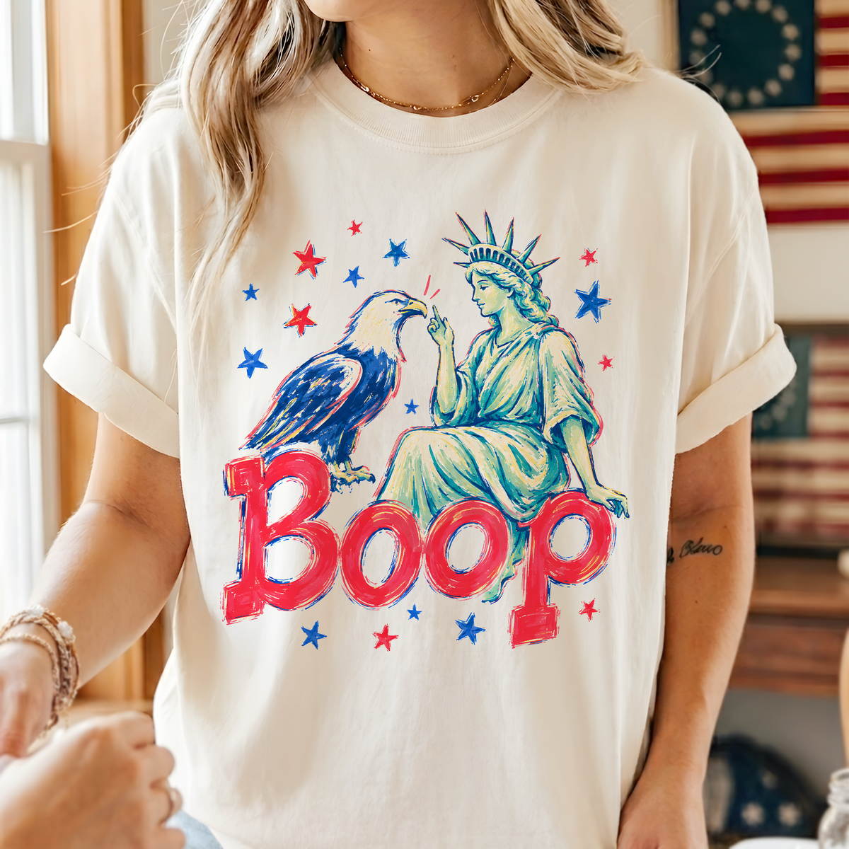 Funny Statue Of Liberty Eagle Shirt Boop Patriotic Boop Tee Fourth Of July Usa Shirt Liberty And Eagle Graphic Tee 1781681854990.png