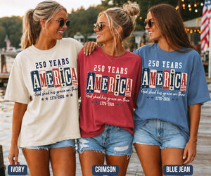 Christian American Flag Tee 250 Years Anniversary Usa Shirt 1776 Patriotic T Shirt Fourth Of July Faith  Freedom Graphic Shirts 1781682668673.jpg