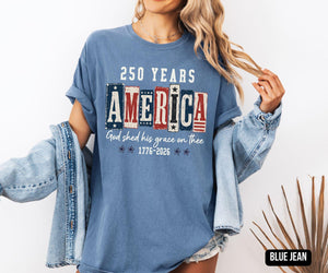 Christian American Flag Tee 250 Years Anniversary Usa Shirt 1776 Patriotic T Shirt Fourth Of July Faith  Freedom Graphic Shirts 1781682668678.jpg