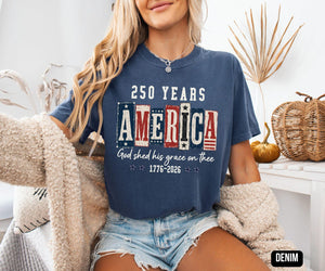 Christian American Flag Tee 250 Years Anniversary Usa Shirt 1776 Patriotic T Shirt Fourth Of July Faith  Freedom Graphic Shirts 1781682668681.jpg