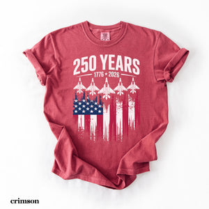 Comfort Colors Usa 250 Years Shirt Patriotic Jet Fighter Shirt America 250th Anniversary Shirt Independence Day Tee Usa 1776 2026 Shirt 1781684095348.jpg
