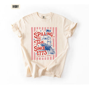 Striped Spilling The Tea Since 1773 Shirt Funny 4th Of July Tee Preppy Patriotic Usa Shirt 4th Of July Party Tshirt 250th Anniversary 1781684860860.jpg