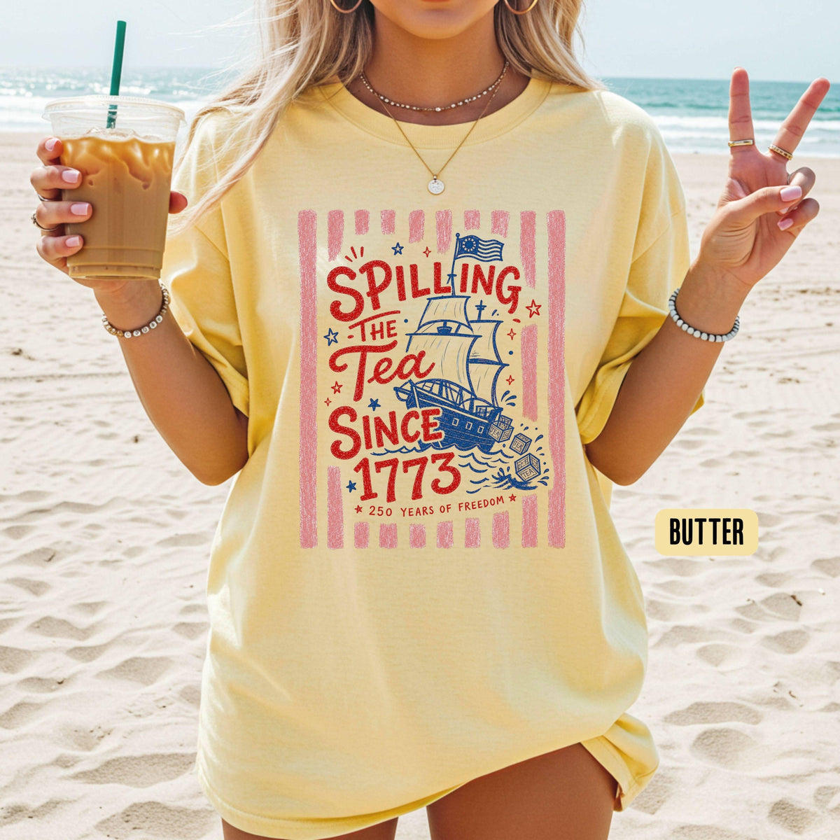 Striped Spilling The Tea Since 1773 Shirt Funny 4th Of July Tee Preppy Patriotic Usa Shirt 4th Of July Party Tshirt 250th Anniversary 1781684862733.jpg