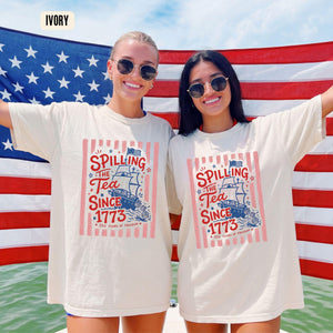 Striped Spilling The Tea Since 1773 Shirt Funny 4th Of July Tee Preppy Patriotic Usa Shirt 4th Of July Party Tshirt 250th Anniversary 1781684862808.jpg