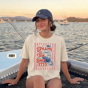 Striped Spilling The Tea Since 1773 Shirt Funny 4th Of July Tee Preppy Patriotic Usa Shirt 4th Of July Party Tshirt 250th Anniversary 1781684863033.jpg