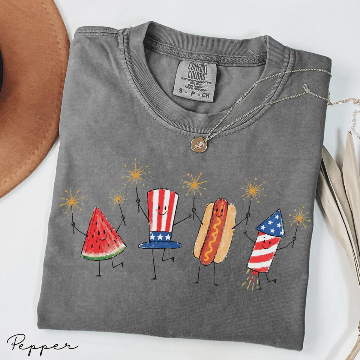 Comfort Colors Patriotic Doodle Cute Fourth Of July Shirt Watermelon Hotdog Firework Shirt Retro American Shirt Funny Sumer 250th Shirt 1781747688413.jpg