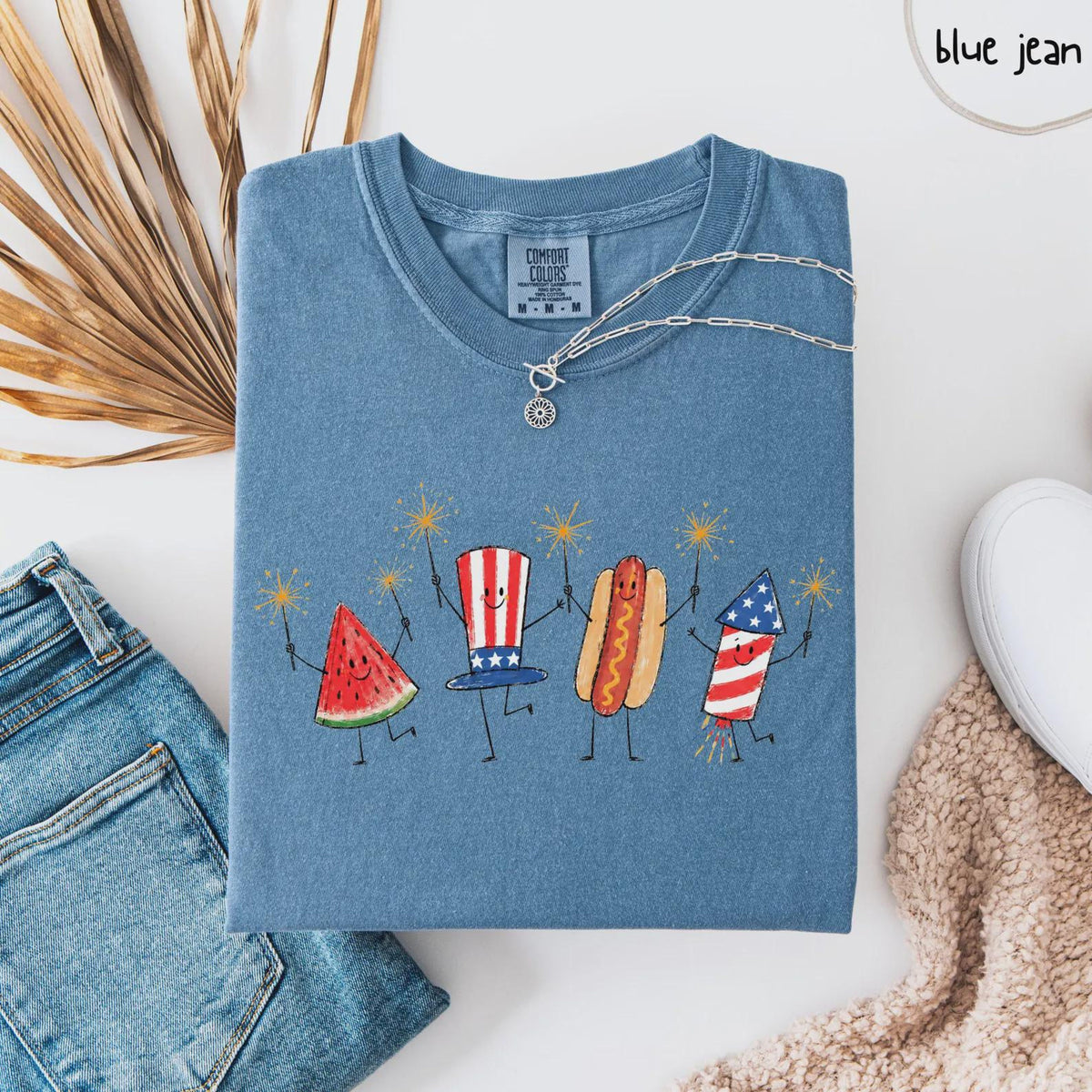 Comfort Colors Patriotic Doodle Cute Fourth Of July Shirt Watermelon Hotdog Firework Shirt Retro American Shirt Funny Sumer 250th Shirt 1781747688660.jpg