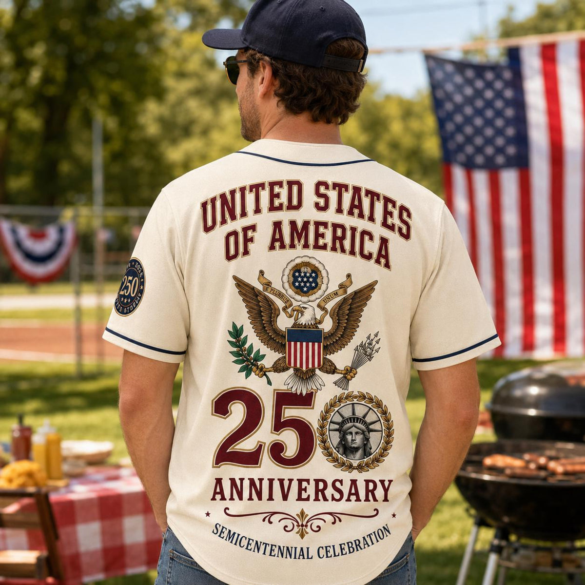 Usa 250th Anniversary Baseball Jersey America Semiquincentennial Shirt 1776 2026 Patriotic Jersey Statue Of Liberty 4th Of July Gift 1781754965214.jpg