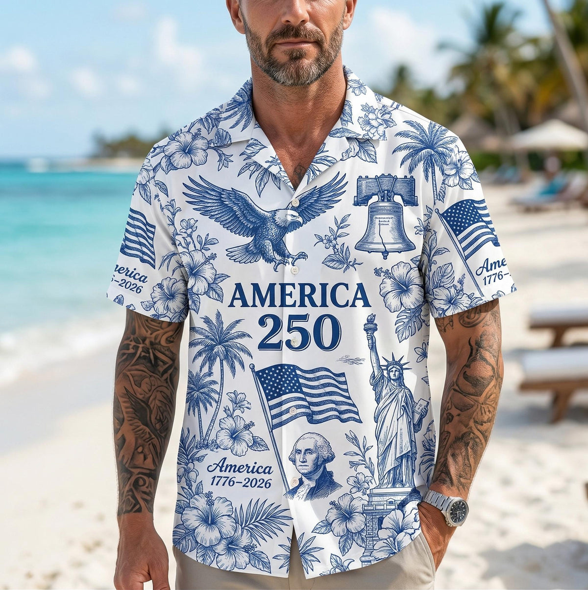 America 250 Hawaiian Shirt 1776 2026 Patriotic Button Down Shirt Vintage Usa Independence Day Shirt 1781843935583.jpg