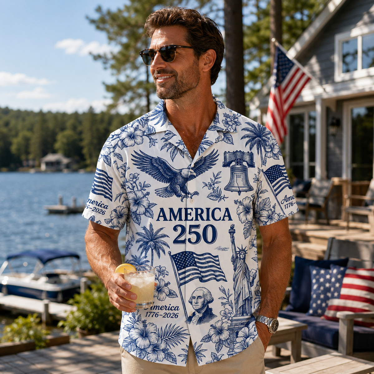 America 250 Hawaiian Shirt 1776 2026 Patriotic Button Down Shirt Vintage Usa Independence Day Shirt 1781843935639.png