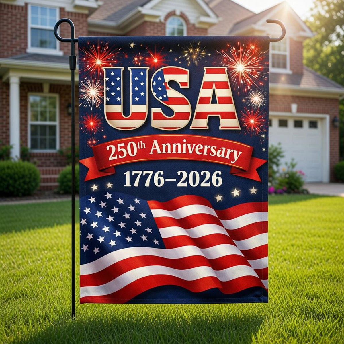 America 250th Anniversary Garden Flag 1776 2026 Patriotic Eagle Flag Custom Family Yard Decor 1781845294210.jpg