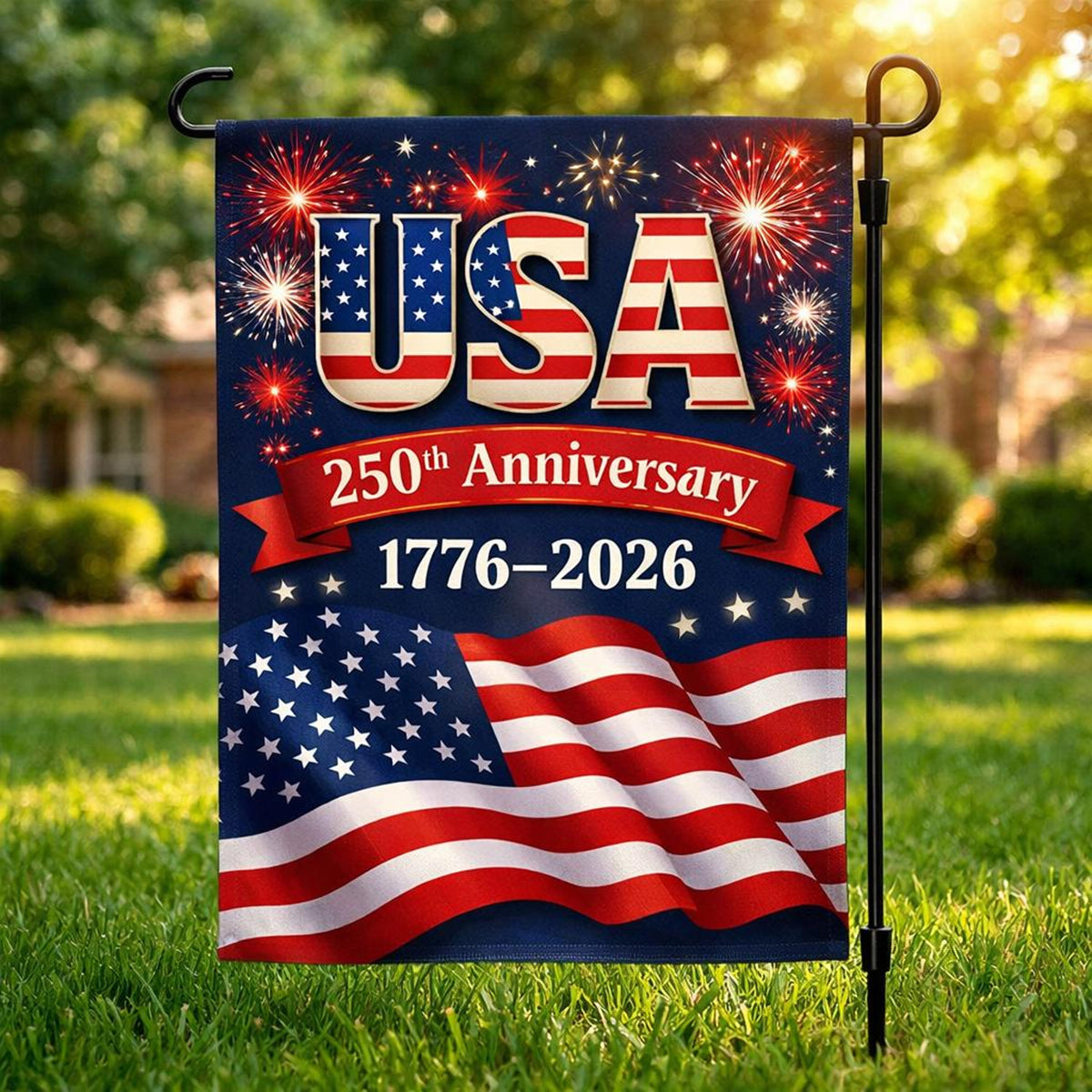 America 250th Anniversary Garden Flag 1776 2026 Patriotic Eagle Flag Custom Family Yard Decor 1781845294258.jpg
