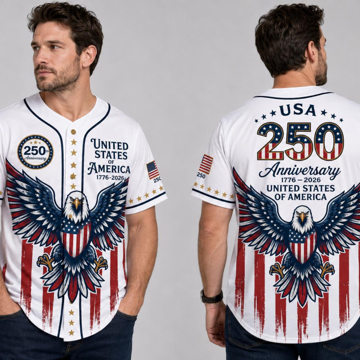 United States Of America 250th Anniversary Jersey Usa Eagle Baseball Shirt 1776 2026 White Patriotic Men Gift 4th Of July 2026 Tee 1781856826311.png