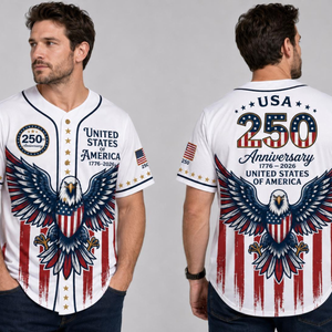 United States Of America 250th Anniversary Jersey Usa Eagle Baseball Shirt 1776 2026 White Patriotic Men Gift 4th Of July 2026 Tee 1781856826311.png