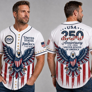 United States Of America 250th Anniversary Jersey Usa Eagle Baseball Shirt 1776 2026 White Patriotic Men Gift 4th Of July 2026 Tee 1781856826404.png
