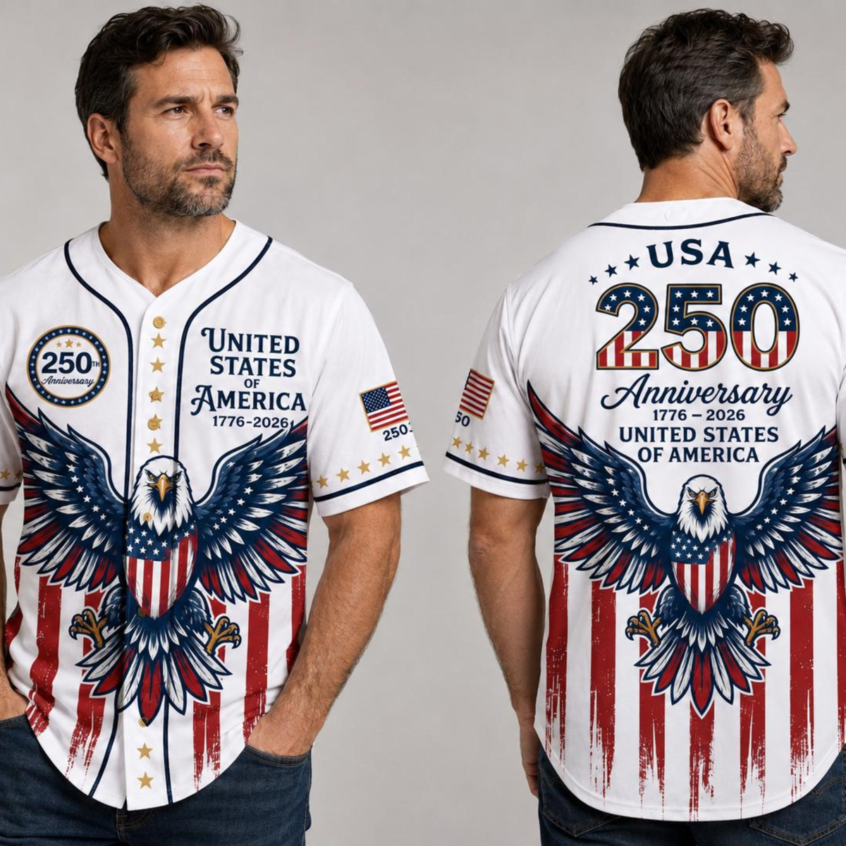 United States Of America 250th Anniversary Jersey Usa Eagle Baseball Shirt 1776 2026 White Patriotic Men Gift 4th Of July 2026 Tee 1781856826533.png