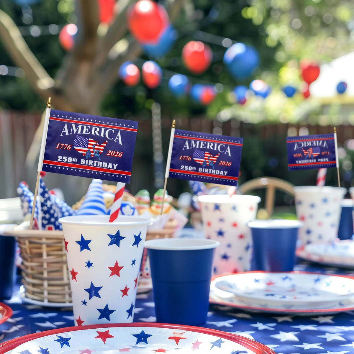 250th Anniversary Usa Flag 250 Years Of Birthday Small American Handheld Flags On Stick4th Of July Outside Decorations 1781923568959.jpg