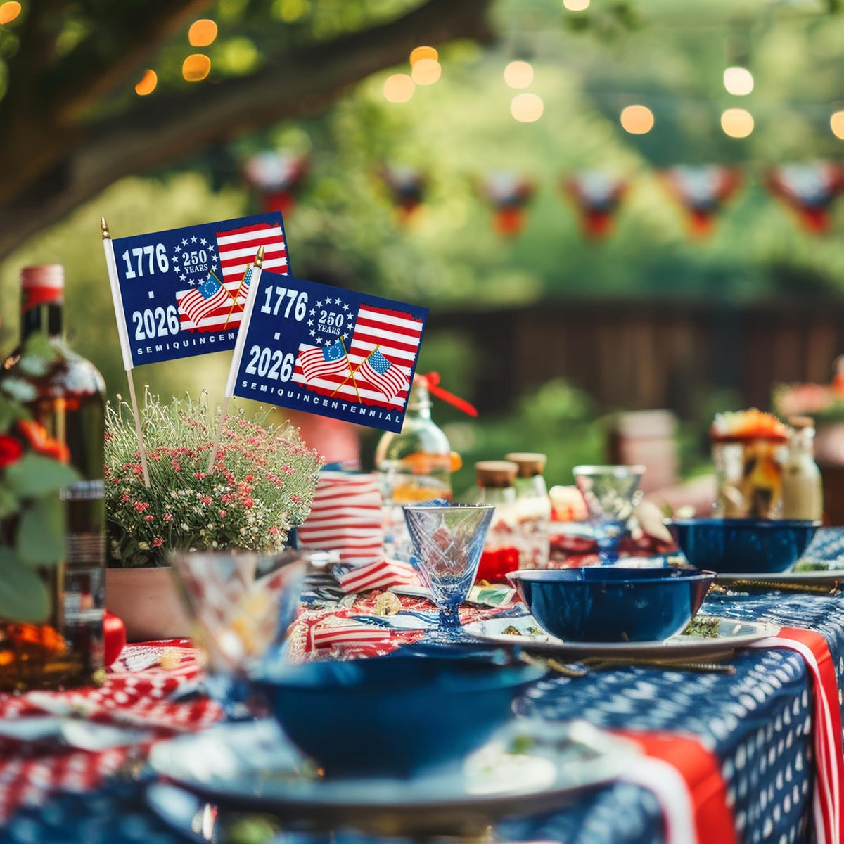250th Anniversary Flag Small American Flag On Stick 1776 2026 Mini Usa Patriotic Handheld Flags For 4th Of July Outside Decorations 1781923936447.jpg