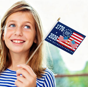 250th Anniversary Flag Small American Flag On Stick 1776 2026 Mini Usa Patriotic Handheld Flags For 4th Of July Outside Decorations 1781923936486.jpg