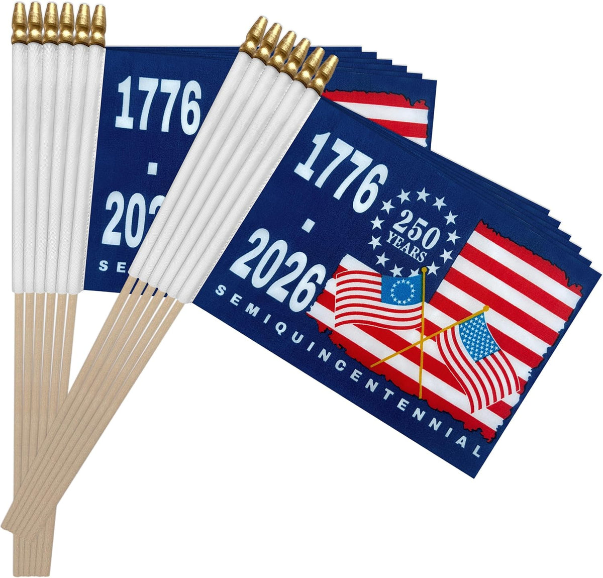 250th Anniversary Flag Small American Flag On Stick 1776 2026 Mini Usa Patriotic Handheld Flags For 4th Of July Outside Decorations 1781923937378.jpg