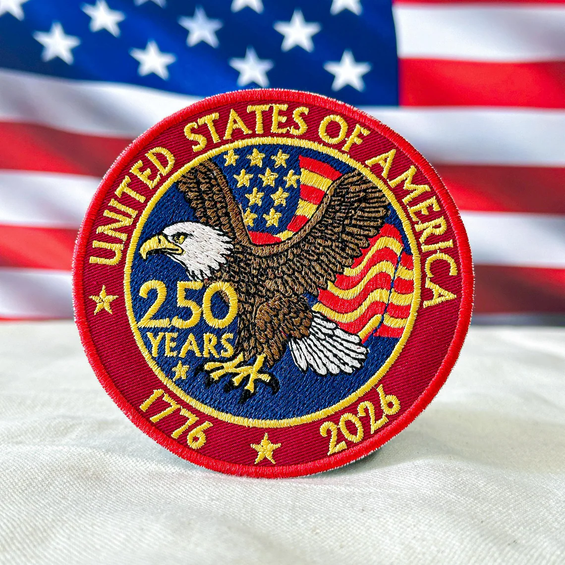 Usa 250th Anniversary Embroidered Patch  Iron On Or Sew On 1781930838443.png