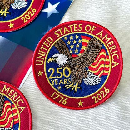 Usa 250th Anniversary Embroidered Patch  Iron On Or Sew On 1781930838599.png
