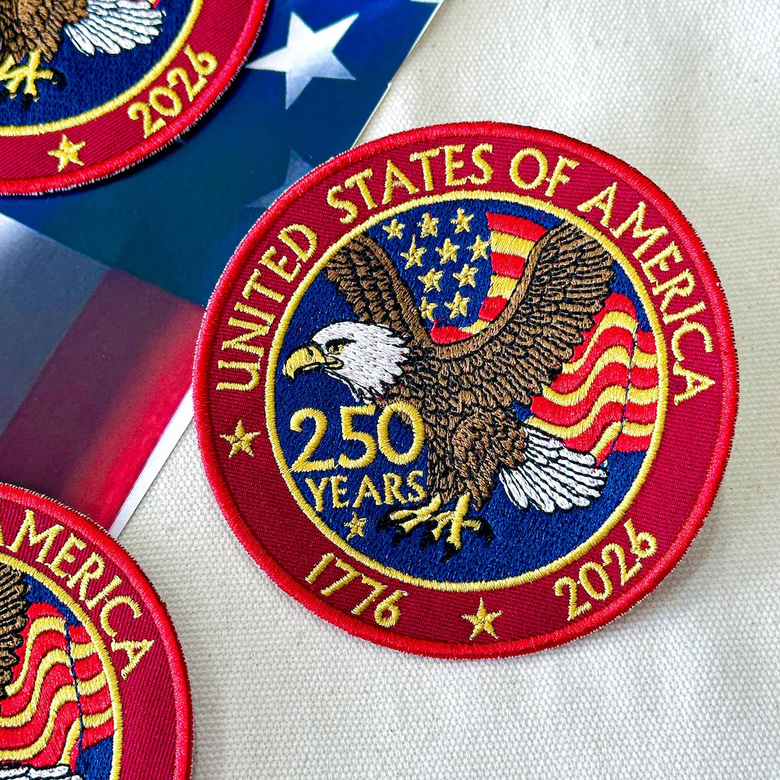 Usa 250th Anniversary Embroidered Patch  Iron On Or Sew On 1781930838599.png