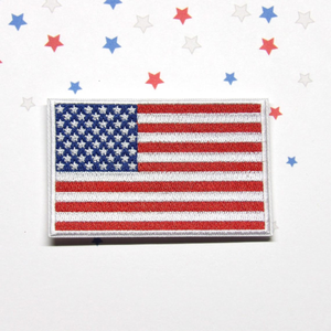 American Flag Patch Iron On White Patriotic Red White Blue   Veteran Made Sew Or Iron On Usa Tactical Uniform Badge 1781931291902.png